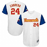 Men's Venezuela Baseball #24 Miguel Cabrera White 2017 World Baseball Classic Stitched Jersey,baseball caps,new era cap wholesale,wholesale hats